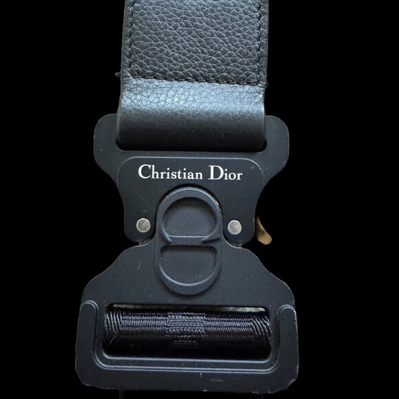 Beige and Black DIOR Oblique Jacquard Saddle Bag - Picture 4 of 6